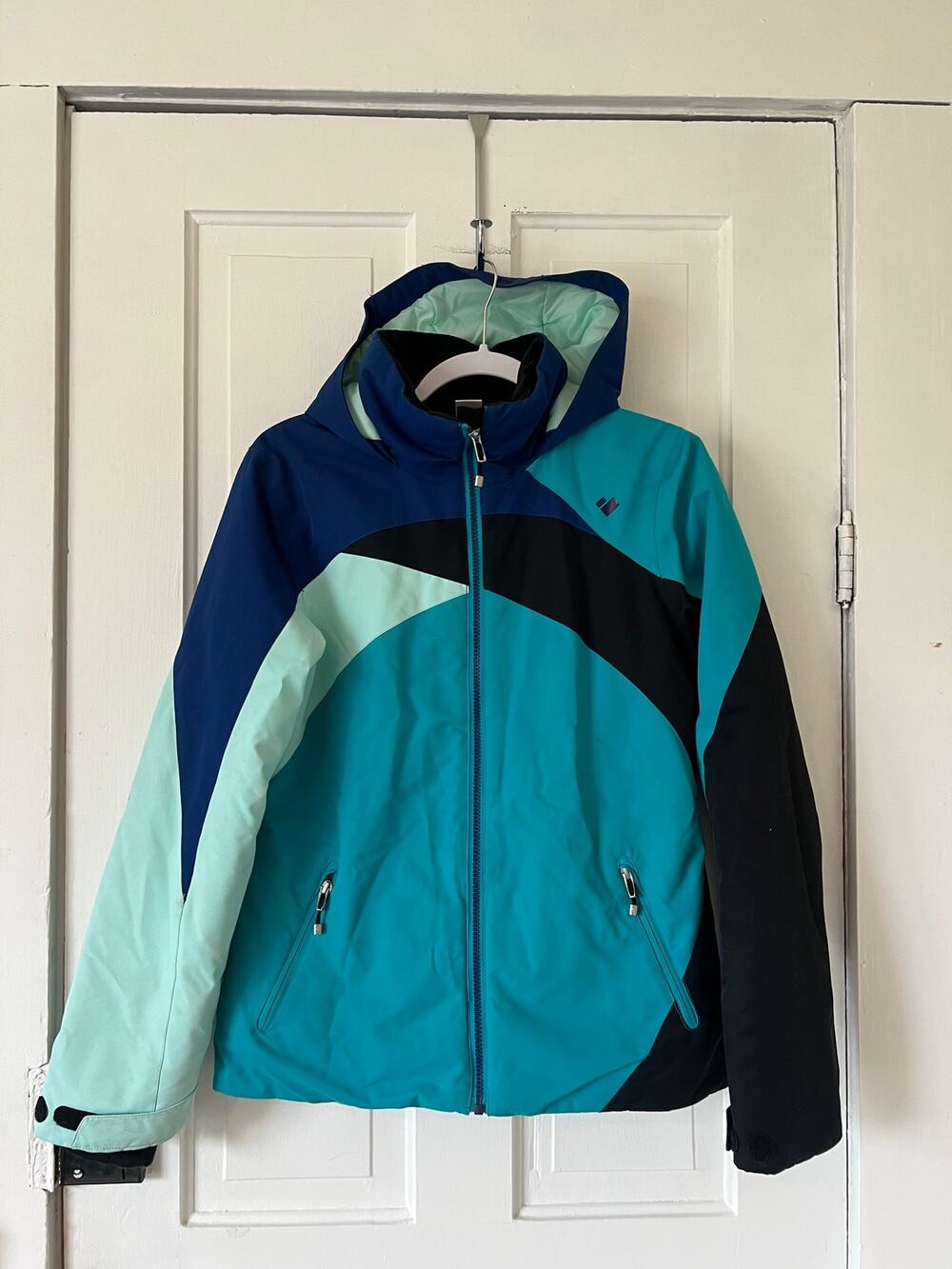 Obermeyer Teen XL 18 girls Tabor Jacket ski snowboard insulated blue teal hooded